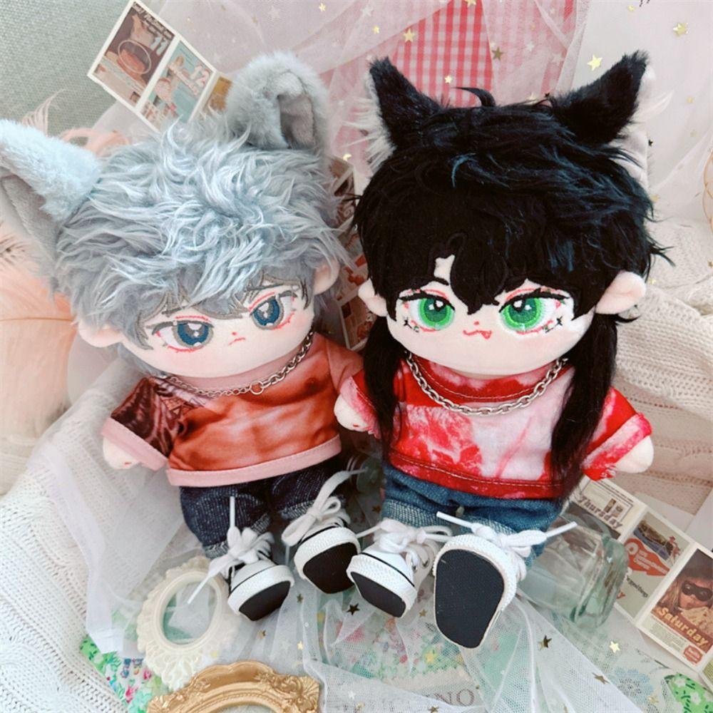 

Хлопковая кукла, футболка, одежда, повседневная одежда, мини-обувь для кукол BJD 1/12, хлопковая кукла 20 см