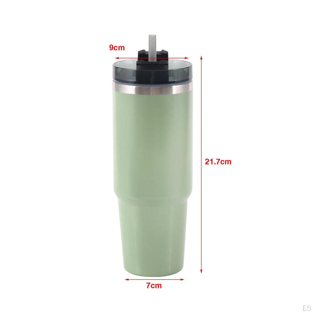 Tumbler with Lid and Straw Coffee Cup Stainless Steel Travel Mug for Outdoor Adventure, Road Trips,