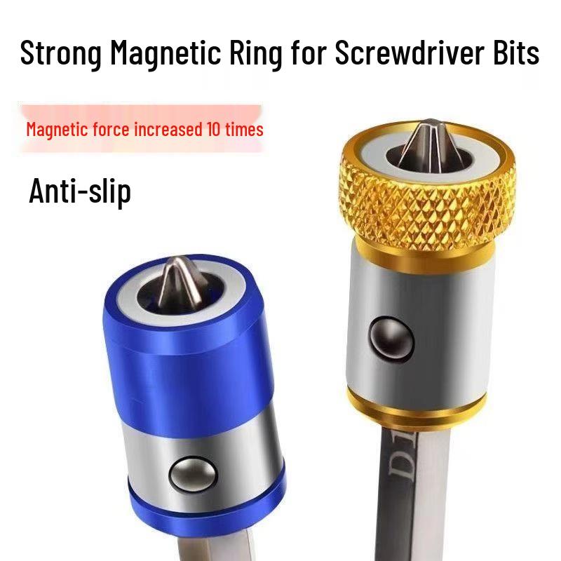 

High Hardness Anti-Slip Magnetic Screwdriver Bit Set with Strong Magnetic Ring 1 Magnetic Ring (Yellow)