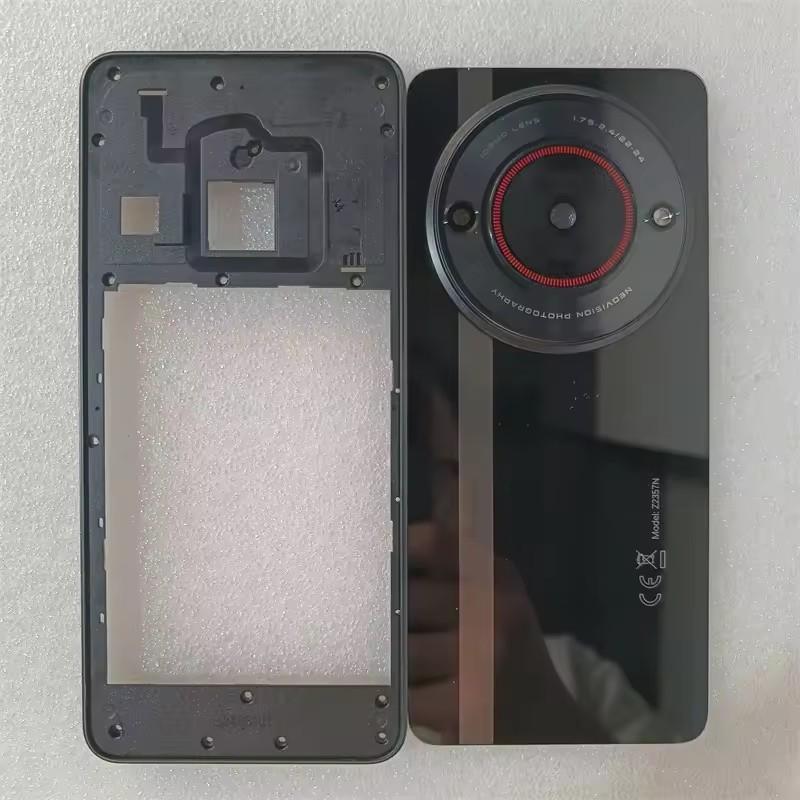 Full Housing For ZTE Nubia Focus 5G Z2357N Middle Frame Glass Battery Back Cover Rear Door with Camera Lens