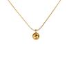 18K Gold Titanium Stainless Steel Planet & Snake Bone Pendant Necklace for Women