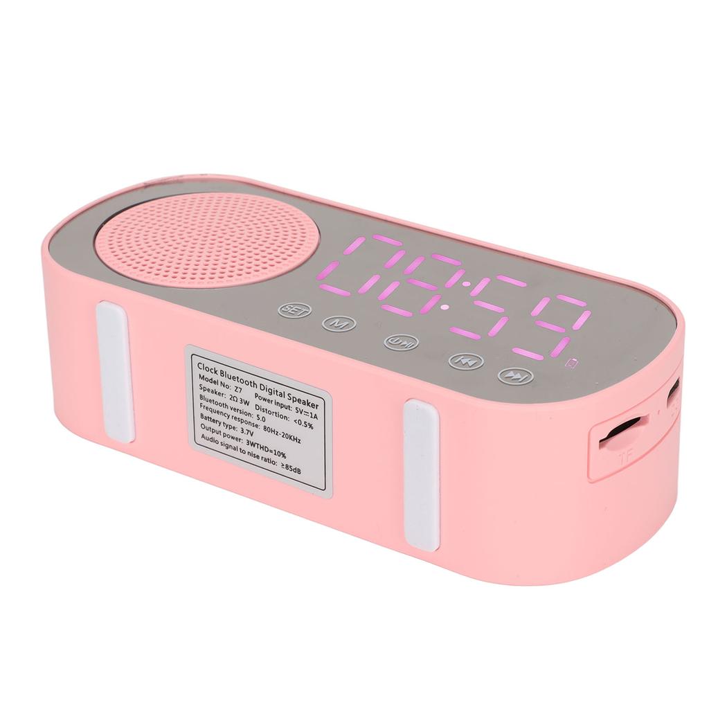 Budzik Głośnik Bluetooth HIFI LED Lustrzany ekran Micro USB Ładowanie Radio FM Cyfrowy zegar dla