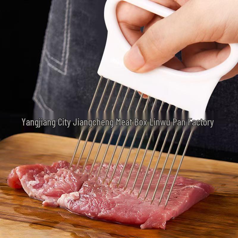 304 Stainless Steel Onion Holder & Slicer Fork for Fruits, Vegetables, Meat, and Potatoes