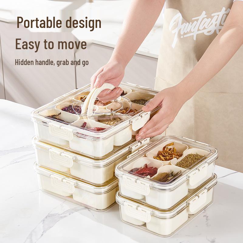 Portable Moisture-Proof Seasoning and Ingredient Storage Box