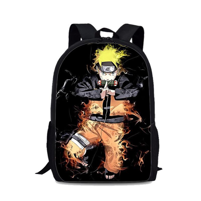 Naruto Uzumaki Kinderrucksack Mit Großem Fassungsvermögen Und Wasserabweisendem Nylon Für Schule Und Reisen