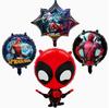Jumping Spider-Man superhero series themed birthday party decoration arrangement aluminum film balloons