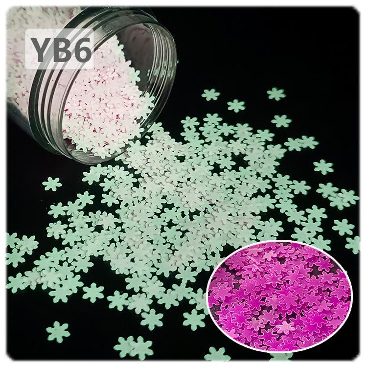 

YALEDUO Светящиеся пайетки-снежинки 5 мм для поделок своими руками, науки и образования и нейл-арта 20g/bag