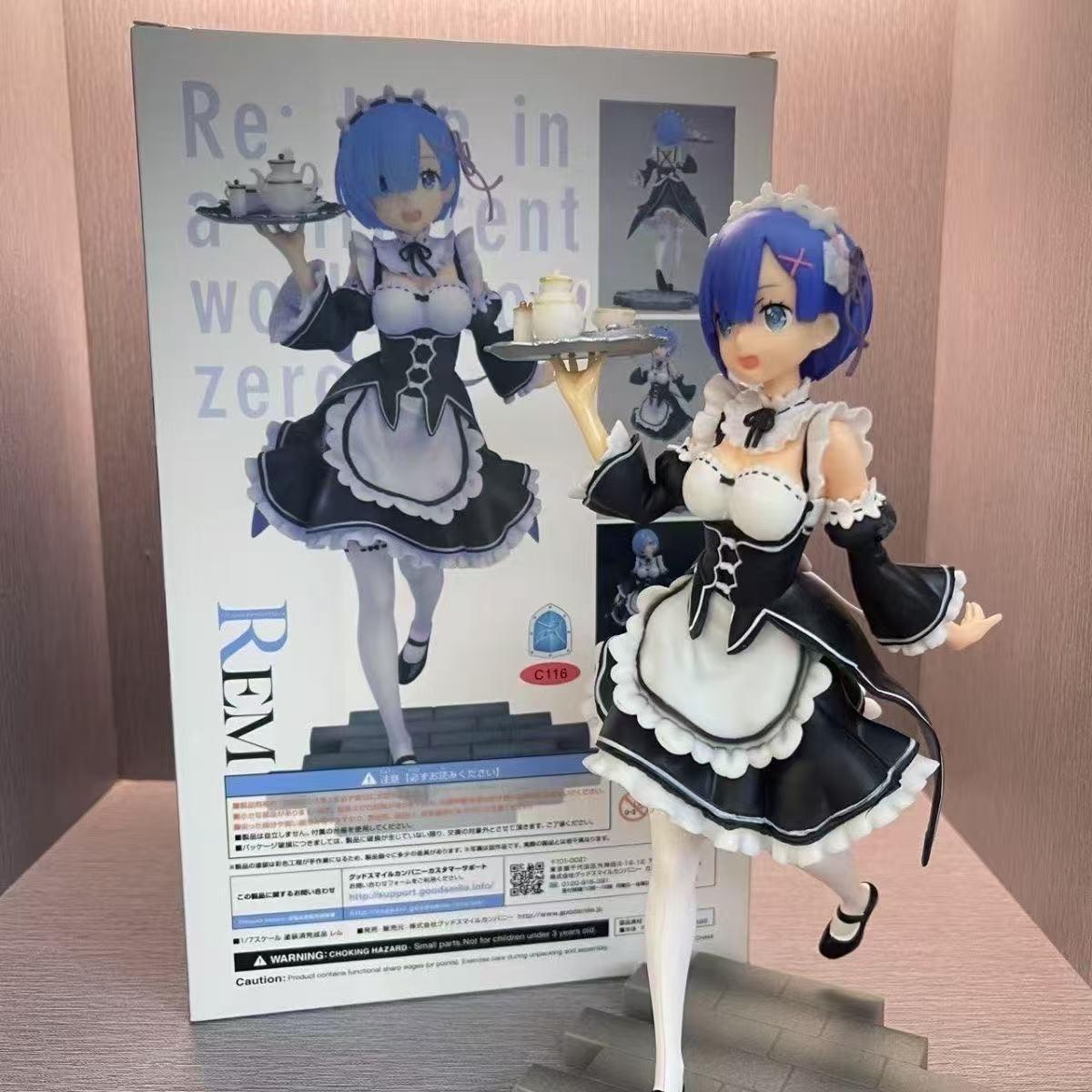 ре:Фигурка Аниме Горничная Zero Ram - Красивая Девушка Настольное Украшение 21cm