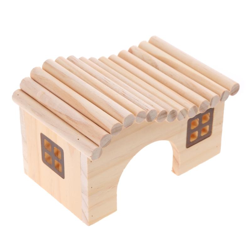 Trendy Wooden Hamster Nest Sleeping House Home Luxury Cage Pet DIY Hideout Hut Toy Small Animal Supplies Hamster Cage