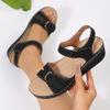 Fashion Women's Sandals 2025Summer New Wedge Sandals Outdoor Open Toe Beach Shoes Fashion Leisure Sports Sandals Women's Roman Sandalias