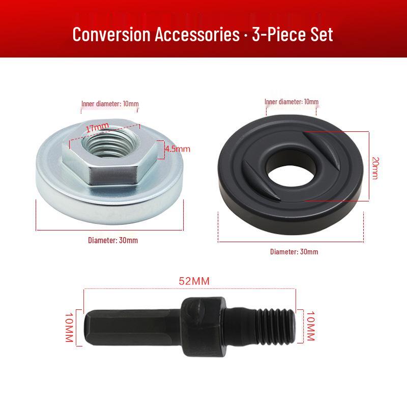 Cordless Drill Conversion Kit: Angle Grinder, Cutting Machine, Polishing & Grinding Accessory Set