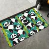 Cute Cartoon Panda Floor Mat Flannel Rugs Soft Winter Warmth Floor Mat Thickened Non-Slip for Living Room Home Door Mat