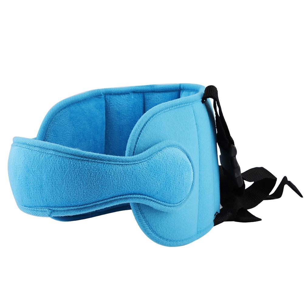 Car Seat Headrest Pillow Sleeping Head Support Pad Fixing Band for Kids Baby (Gray)
