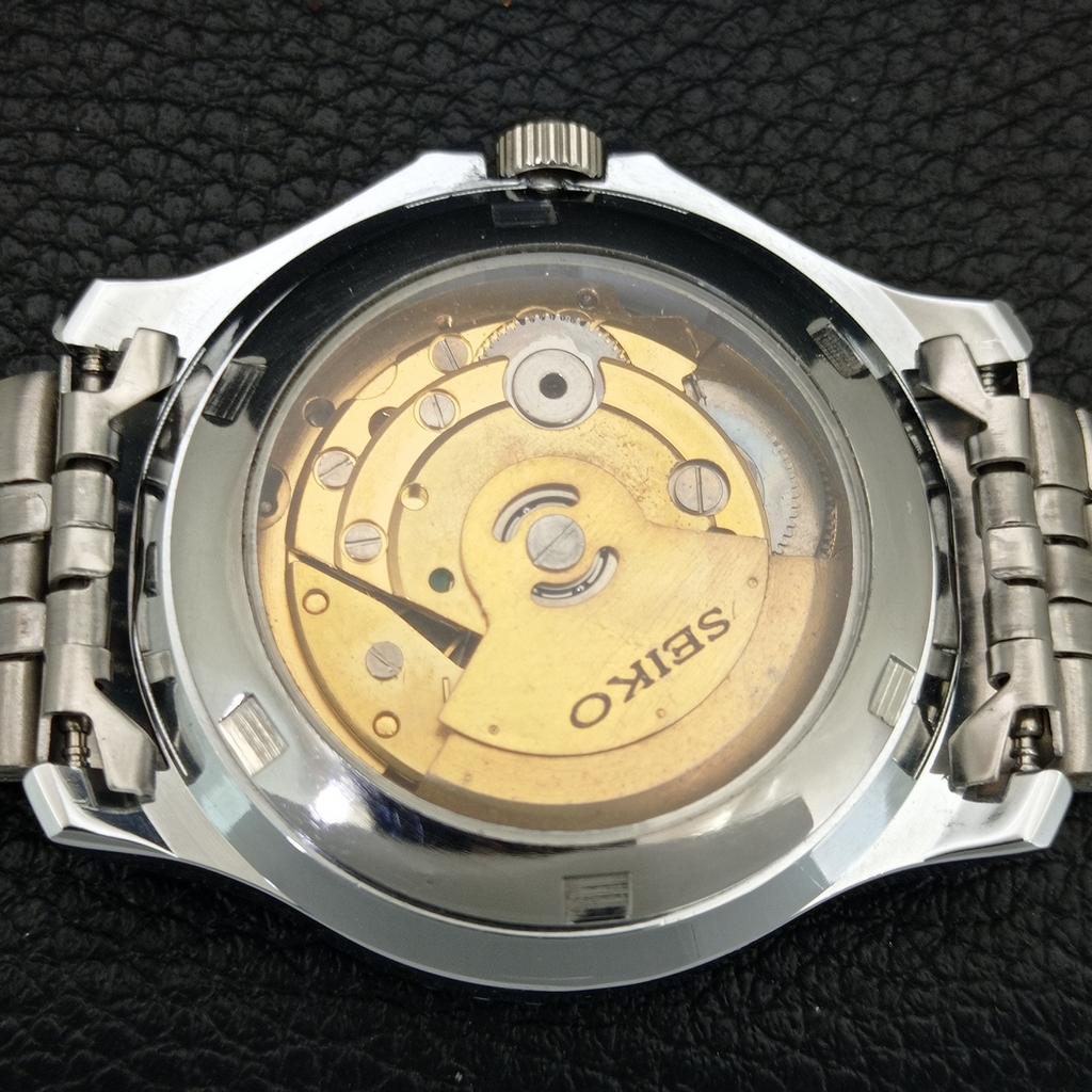 VINTAGE REFURBISHED SEIKO 5 AUTOMATIC JAPAN MENS BLUE COLOR DIAL WATCH a442113-4