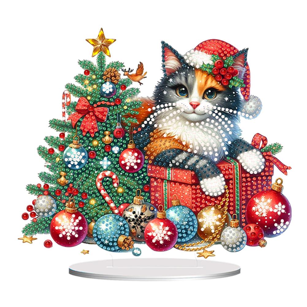 Christmas Snowman Diamond Painting Tabletop Ornaments Kit Acrylic Table Top Diamond Painting Ornament Kits Bedroom Table Decor