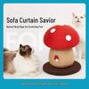 FOFOS Arranhador Vertical para Gatos Raposa da Sorte Cogumelo Vermelho Sisal - Árvore para Gatos Vertical Durável, Sem Descascar.