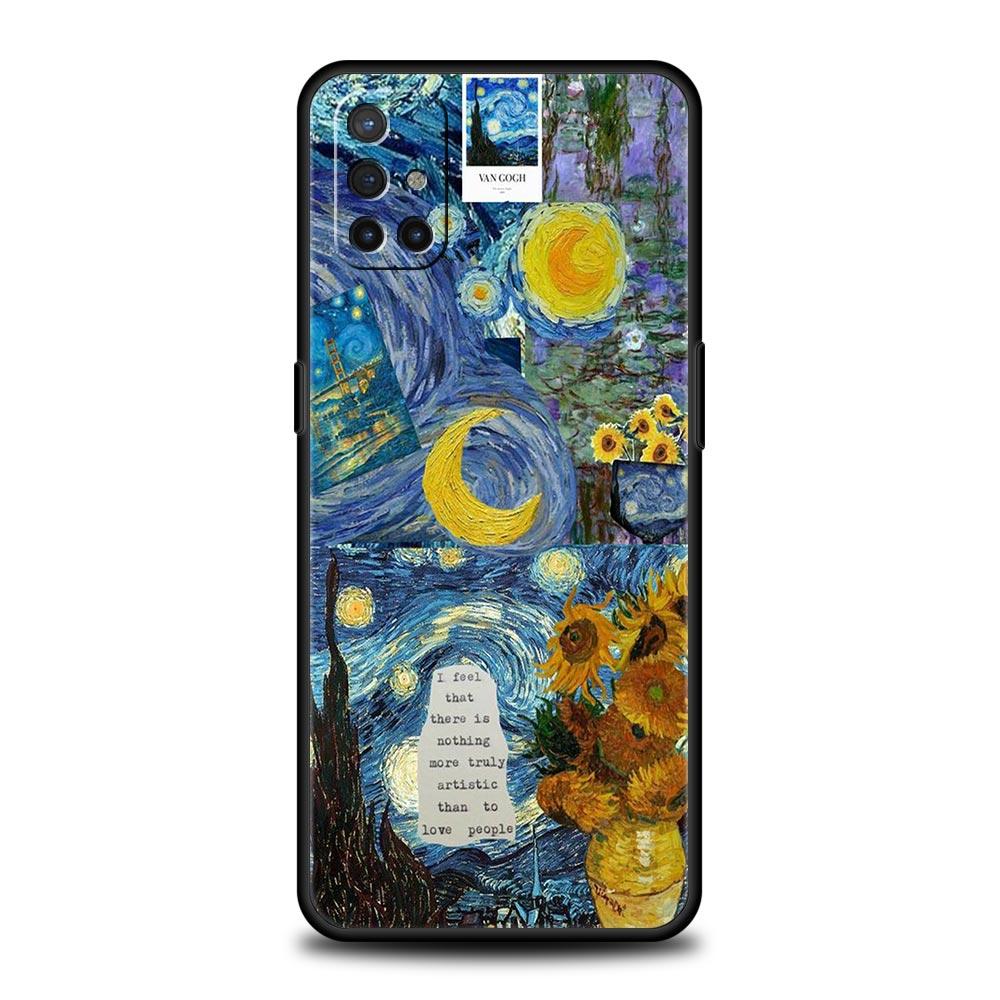 Phone Case For OnePlus 12 11 10 9 Pro 9T 12R 10R 9R 9RT 10T 8T 8 7 6T 7T Nord 2T CE 2 5G N200 N10 Cover Starry sky van gogh art