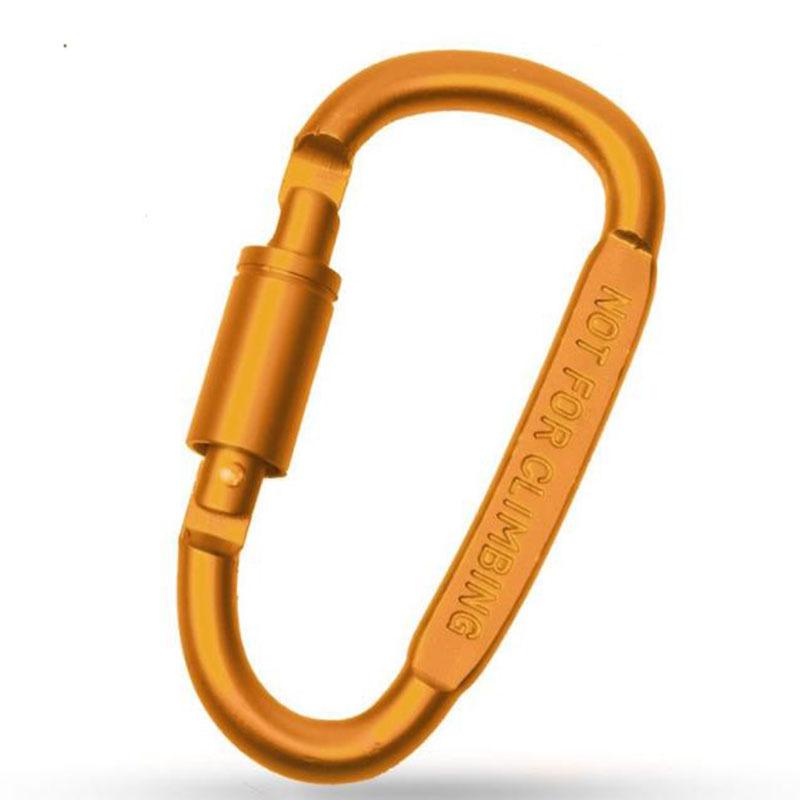 D-Shaped Colorful Aluminum Carabiner Multi-Functional Quick Link Backpack Hook