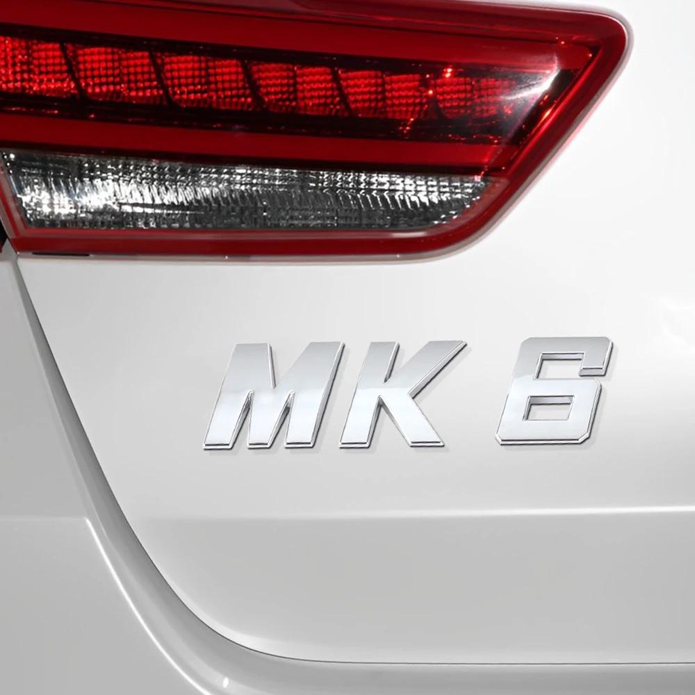 HBT2 1Pc Bright Silver ABS Car Trunk Badge Sticker MK series letters Logo Decal For VW Golf MK5 MK6 MK7 MK7.5 GTI Passat Accessories