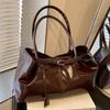 Borsa a tote/borsa a mano di grande capacità con finiture color oro, Borsa da lavoro minimalista per il pendolarismo, lo shopping, l'uso quotidiano