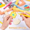 30/36/60pcs 1 Set Wooden Wooden Easter Pendant DIY Painting Craft Easter Hanging Ornament Happy Easter Rabbit Easter Egg Pendant