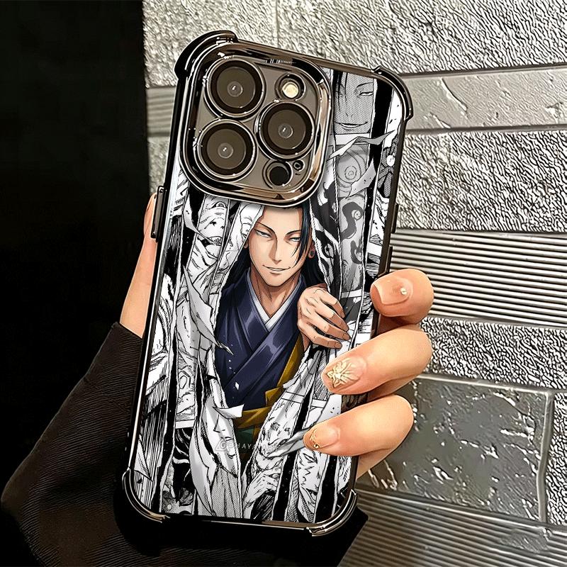 Anime Geto Suguru JUJUSU Soft Phone Case For iPhone 15 16 17 Air 14 Pro Max 16E Plus 13 12 Mini Plating Anti-Fall Fundas