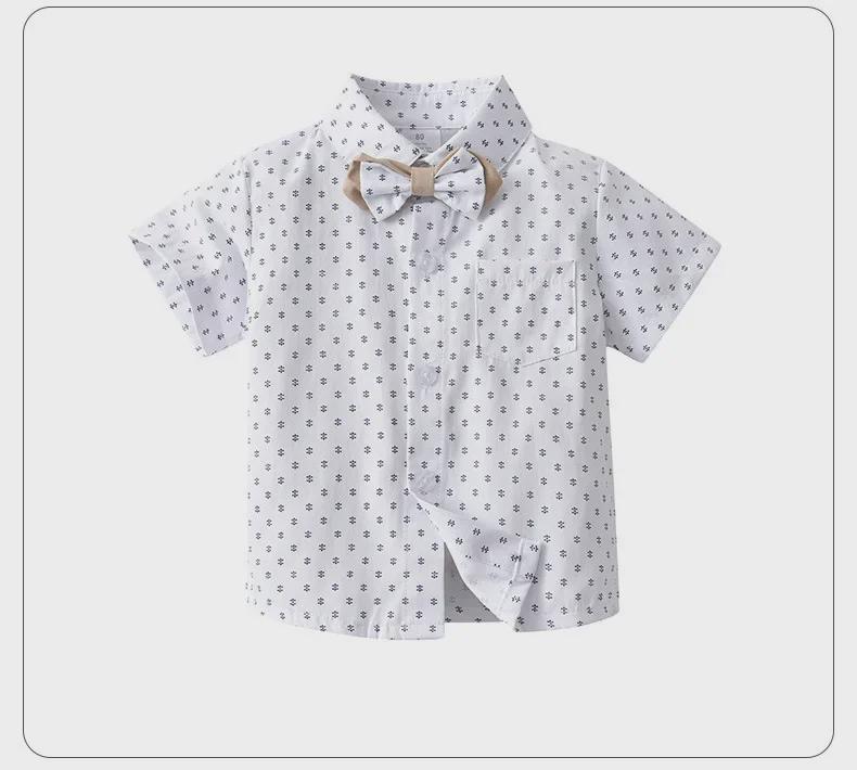 British Baby 1-Year-Old Summer Boy's Thin Shorts and T-Shirt Set