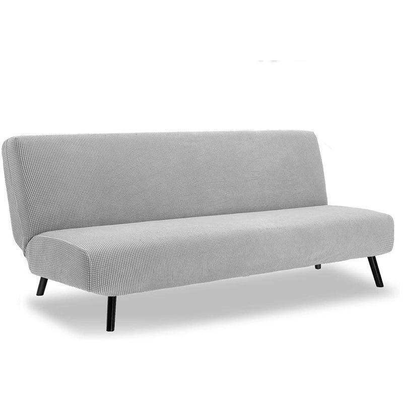 Divan Armloser Sitzbank-Set Matratzenbezug Staubschutz Dehnbar Wechselbar Fundas Zweisitzer Hülle Ohne Armlehnen Dehnbar Klappbares Schlafsofa S 120-155cm