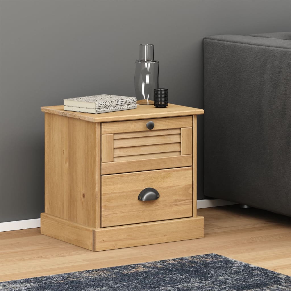 Vidaxl Szafka Nocna Vigo, 42X35X42 Cm, Lite Drewno Sosnowe