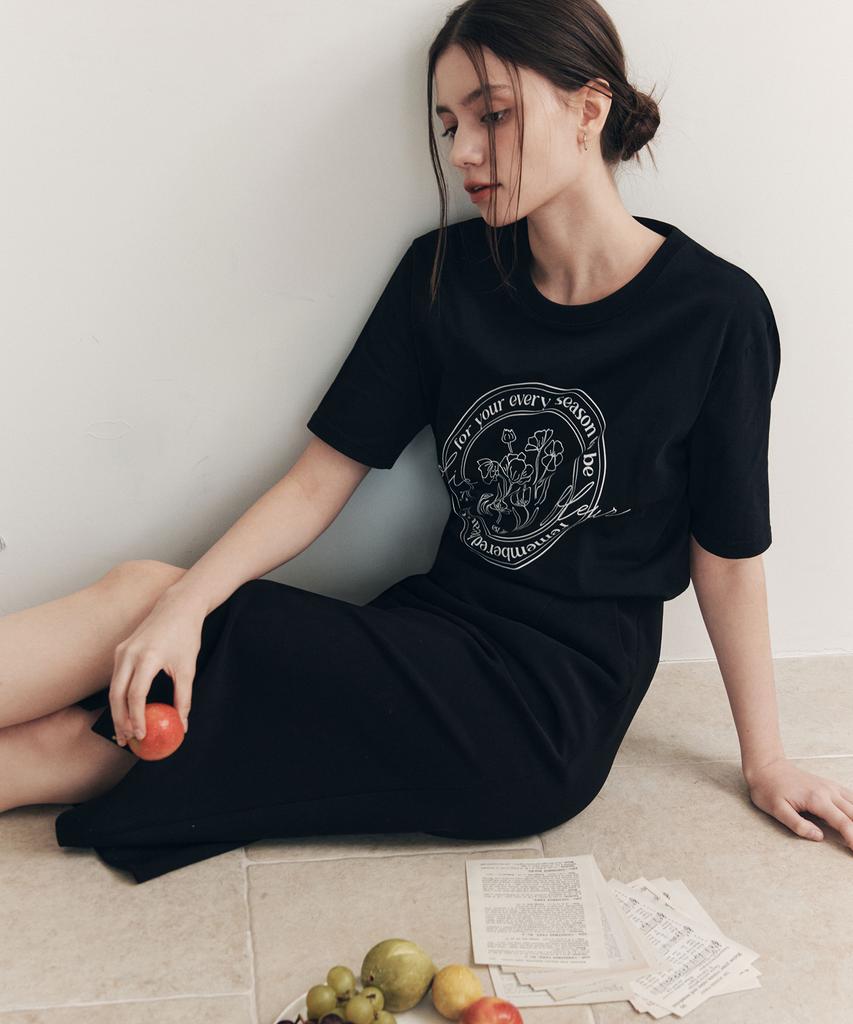 Zero Street [2 Colors] Slit H-Line Skirt