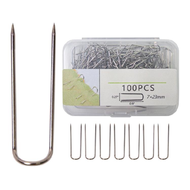 

100/200Pcs Double Blocking Pin Straight Pins Fork Pin Needlecraft Pin for Sewing Fabric Quilting Project Jewelry Display