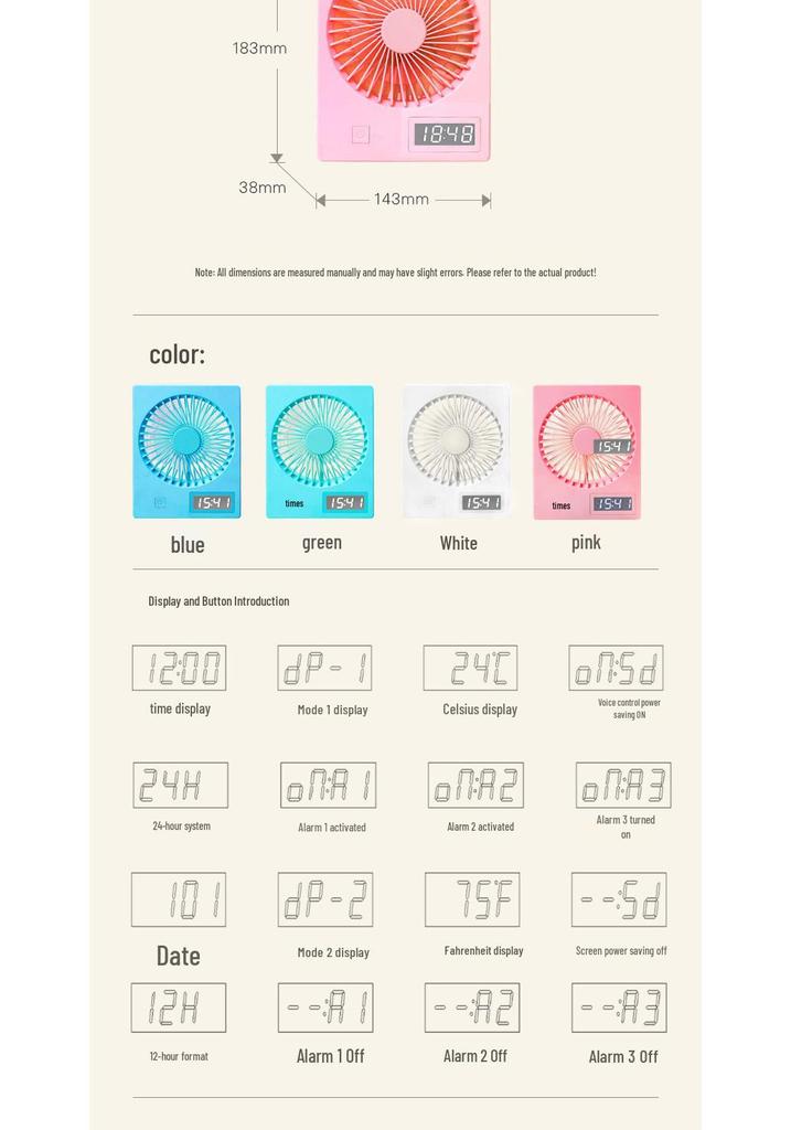 USB Rechargeable Mini Desktop & Handheld Fan - Long Battery Life, Ideal for Outdoor Use & Students