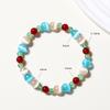 Aquamarine & White Crystal Beaded Bracelet: Fairy Summer Style for Girls, Sweet & Simple Fashion Hand Jewelry with a High-End Feel