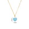 Bling Colorful Rhinestone Love Heart Pendant Necklace Fashion Hip Hop Stainless Steel Chain Jewelry Gifts for Women Teen Girls