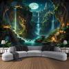 2D Enchanted Castle Tapestry for Bedroom Living Room Fantasy Decor