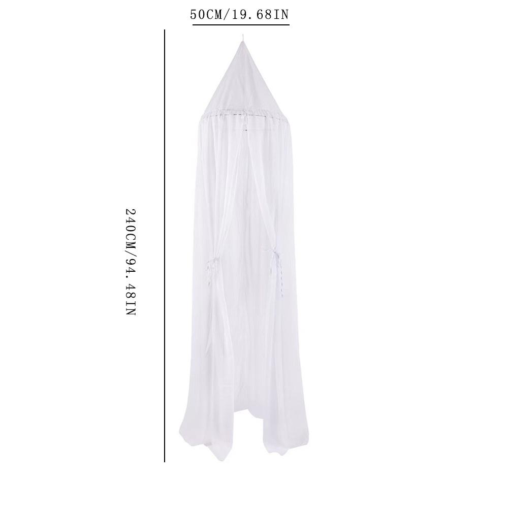 New Children's Solid Color Dreamy Hanging Mosquito Net Tent Summer Baby Chiffon Lightweight Breathable Bed Curtain