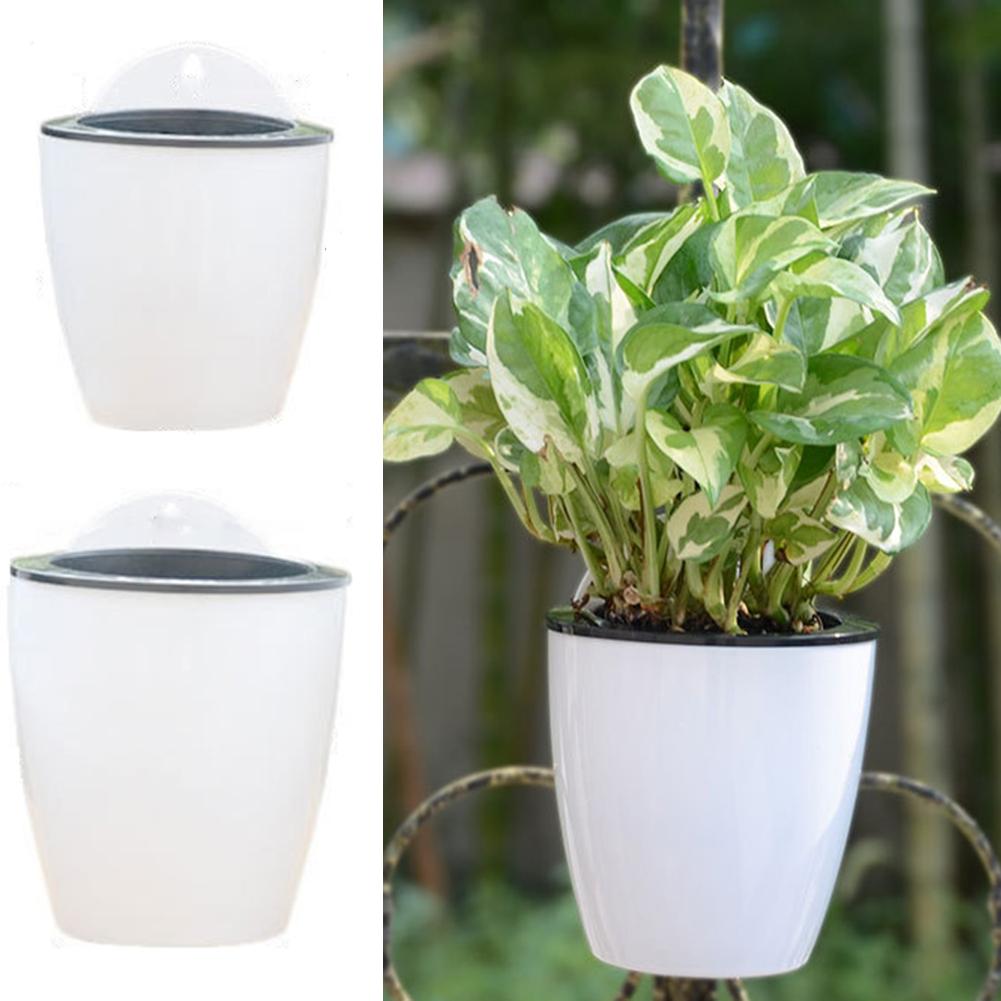 Window Boxes Lazy Planting Basket Transparent Flowerpot Pots Gardening Transparent Portable Round Self Watering Yard