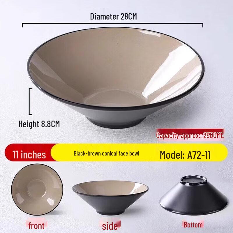 

Commercial Melamine Anti-fall Noodle & Rice Bowl, 10-Pack