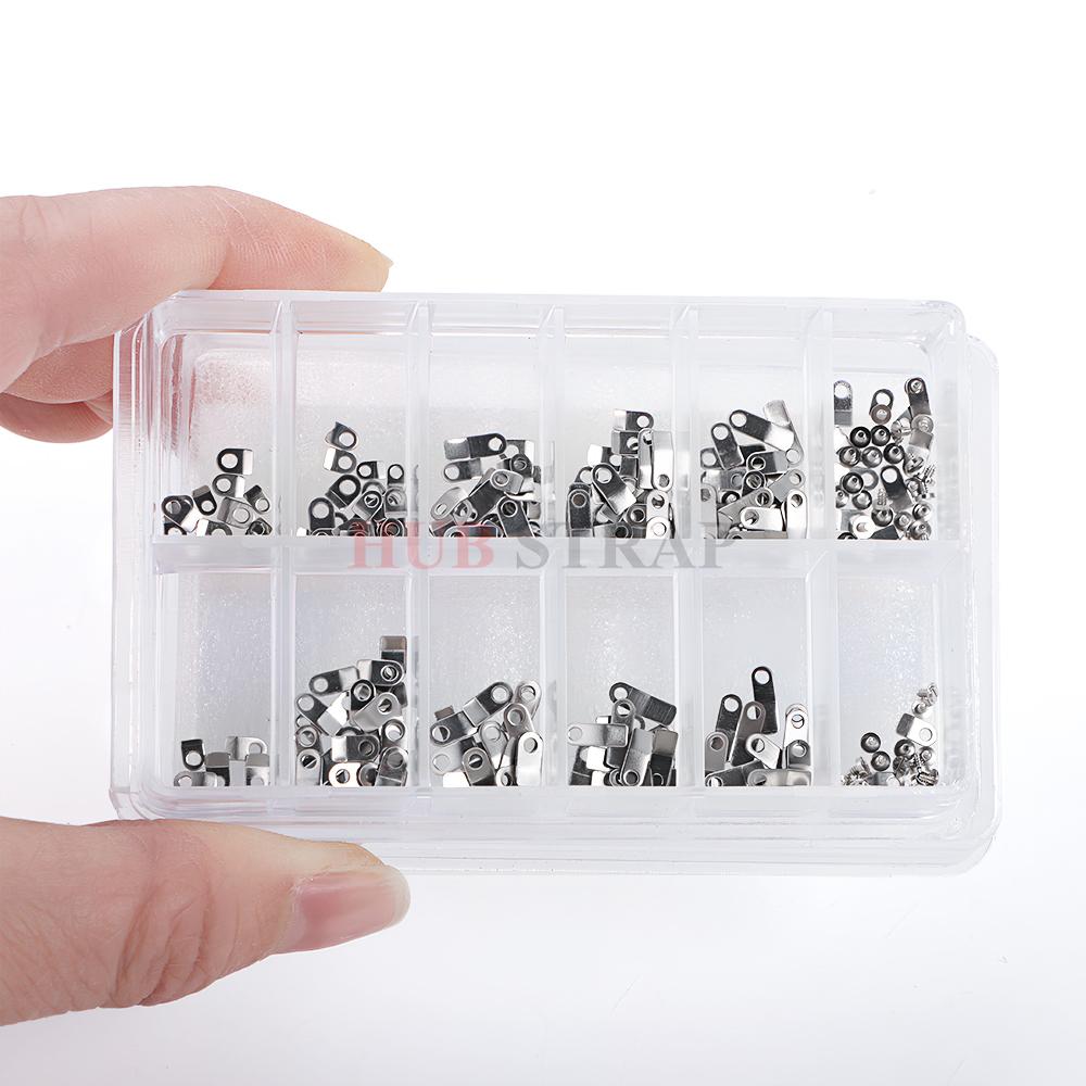 Uhrwerksteile Verbindungsplatten zur Fixierung des Uhrwerks im Gehäuse Schrauben zur Fixierung des Uhrwerks und des Uhrengehäuses