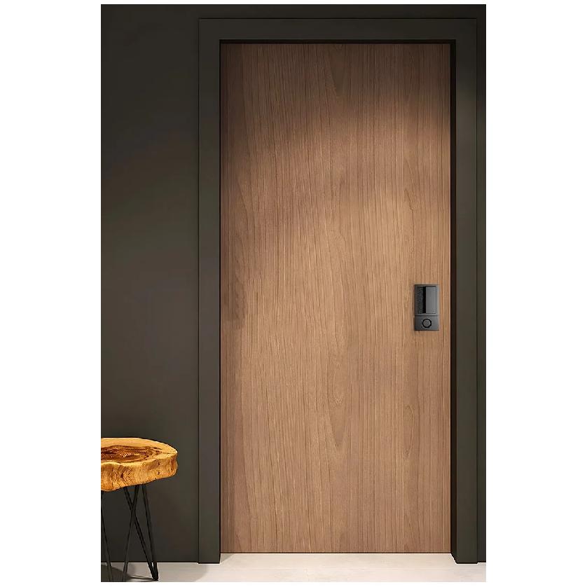 Cerradura de Puerta Magnética de Lengüeta Única Oculta Empotrada con Cierre Plano Minimalista Manija de Puerta Negra para Habitación de Dormitorio Interior