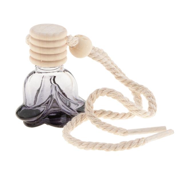 20 Pcs Car Hanging Perfume Pendant Fragrance Air Freshener Empty Glass Bottle for Essential Oils Diffuser Auto Ornaments 10ml