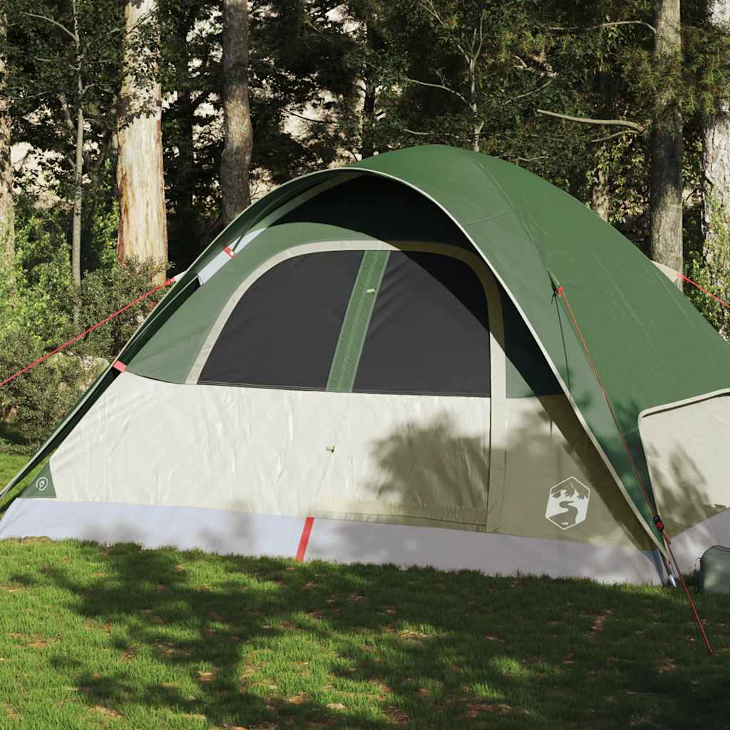 Super Merchant Vidaxl Gezinstent, 6 Pers., Koepelvormig, Groen, Waterdicht