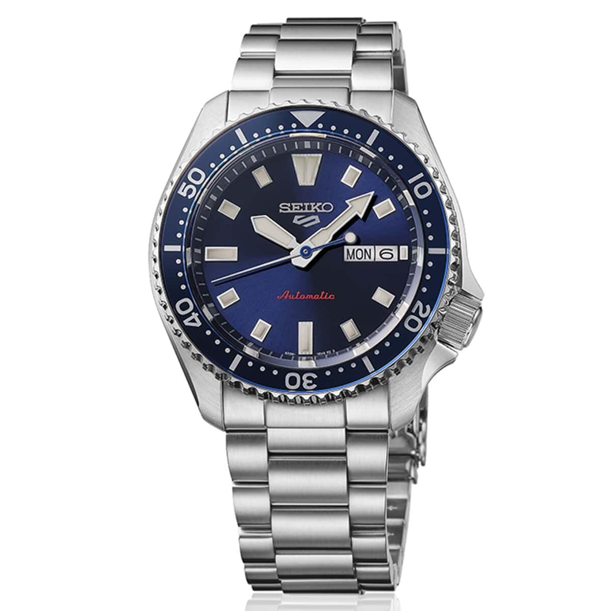 

Seiko SRPL83K1 5 Sport SKX Stainless Steel Automatic Watch for Case Men, 42.5mm Size, Blue/Silver