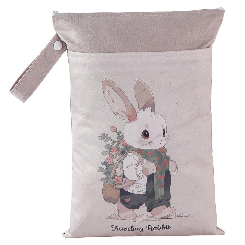 New 25x35 Dual-Use Waterproof Diaper Bag with Double Zipper