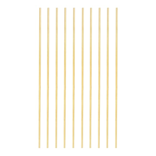 PATIKIL Brass Rod, 2.5mm Diameter, 254mm Length, H59 Round Bar, for DIY Crafts, Hardware, Model Cars, Airplanes, and Ships, Copper