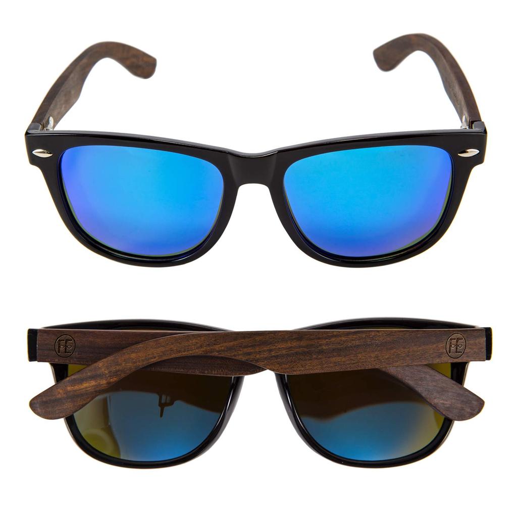 FEISEDY Men's Wooden Polarized Sunglasses with UV400 Protection, Handmade for Driving, Baseball, Cycling, Fishing, Running, Golf, and Other