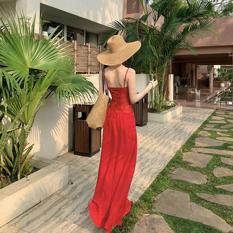 Christmas Red Suspender Dress Women's Tube Top Design Is Beautiful, Light Luxury High-end Dress