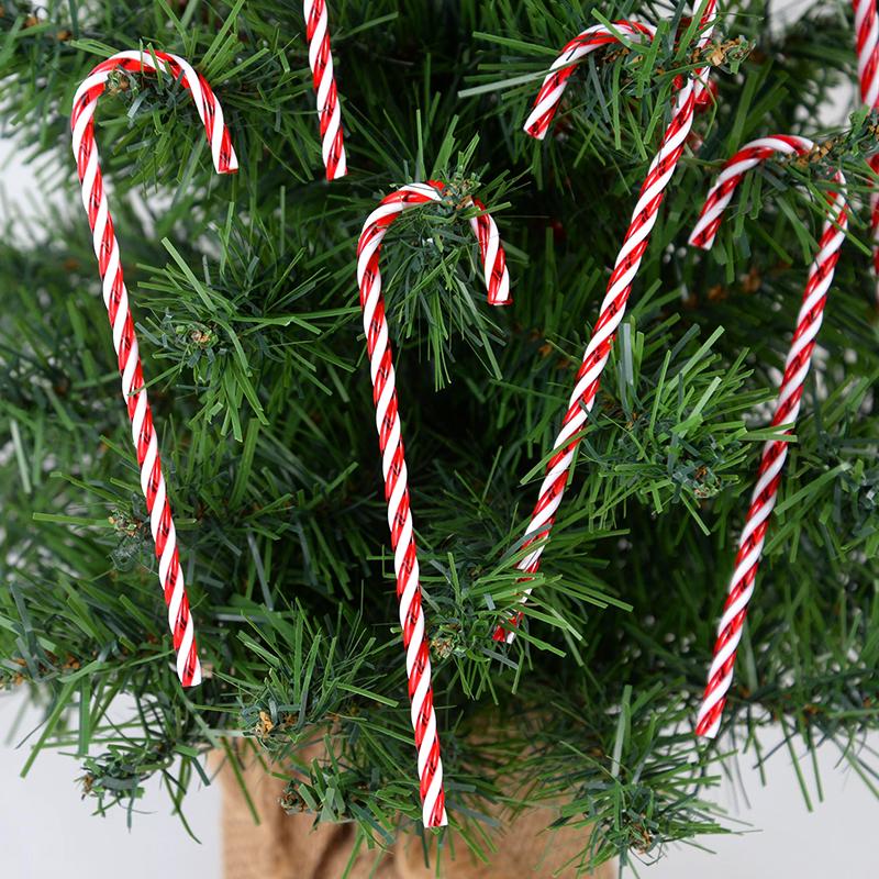 12 Weihnachts Zuckerstangen Anhänger - Candy Canes Christbaumschmuck