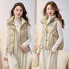 Cotton Vest Women's Autumn and Winter Girlfriends Hooded Short Loose Casual Thickened Warm Outer Wear Vest