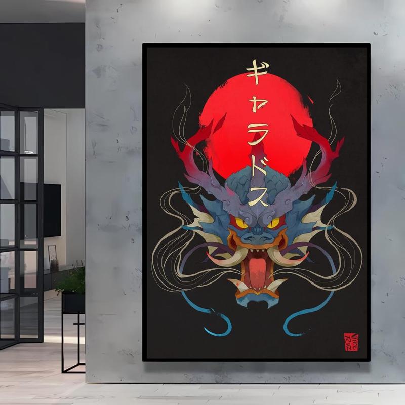 Canvas Artwork Painting Pokemon Lugia Poster Cartoon Character Picture Not Fading Modern Home Wall Decoration Birthday Gifts